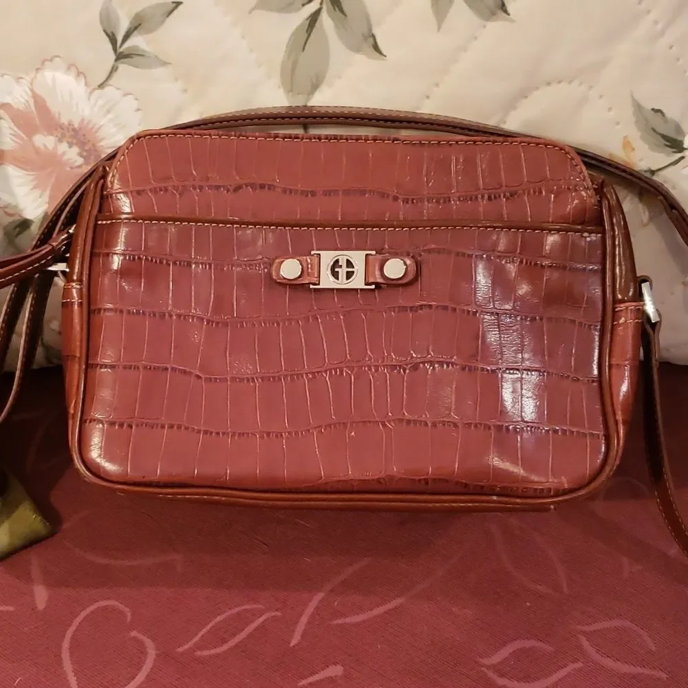 Giani Bernini Brown Stone Crossbody Shoulder Bag